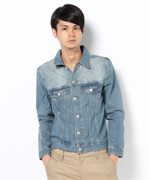 WEGO（ウィゴー）の「ベーシックデニムGジャン（デニムジャケット・メンズ・インディゴブルー/ダークインディゴブルー/ライトインディゴブルー・MEDIUM/LARGE/X-LARGE）」の9枚目の写真