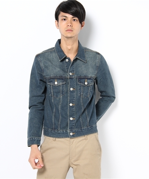 WEGO（ウィゴー）の「ベーシックデニムGジャン（デニムジャケット・メンズ・インディゴブルー/ダークインディゴブルー/ライトインディゴブルー・MEDIUM/LARGE/X-LARGE）」の10枚目の写真