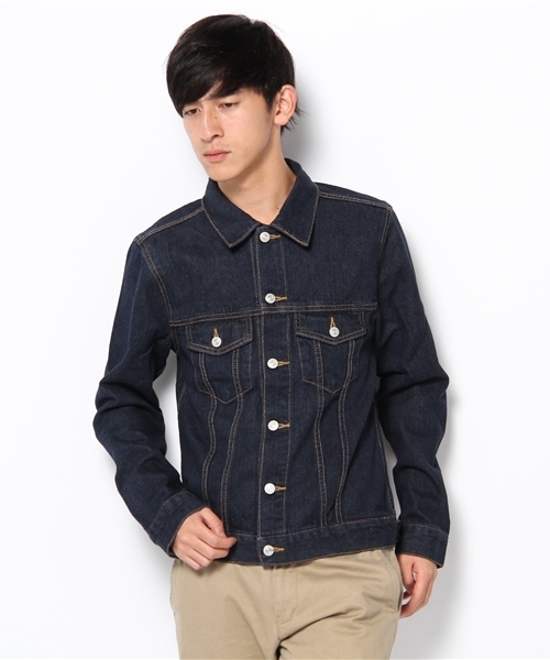 WEGO（ウィゴー）の「ベーシックデニムGジャン（デニムジャケット・メンズ・インディゴブルー/ダークインディゴブルー/ライトインディゴブルー・MEDIUM/LARGE/X-LARGE）」の11枚目の写真