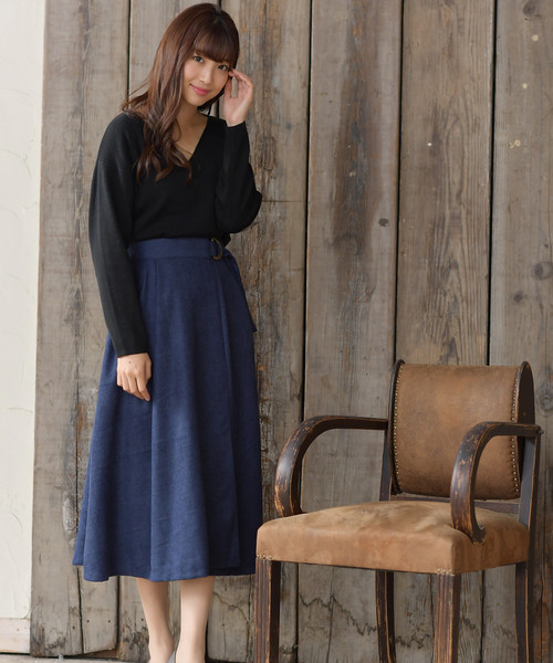 rps（アールピーエス）の「ハーフミラノＶネックニットプルオーバー（ニット/セーター・レディース・チャコールグレー/杢グレー/グレイッシュベージュ/ダークグリーン/ブラック/マスタード/ピンク・M）」の19枚目の写真