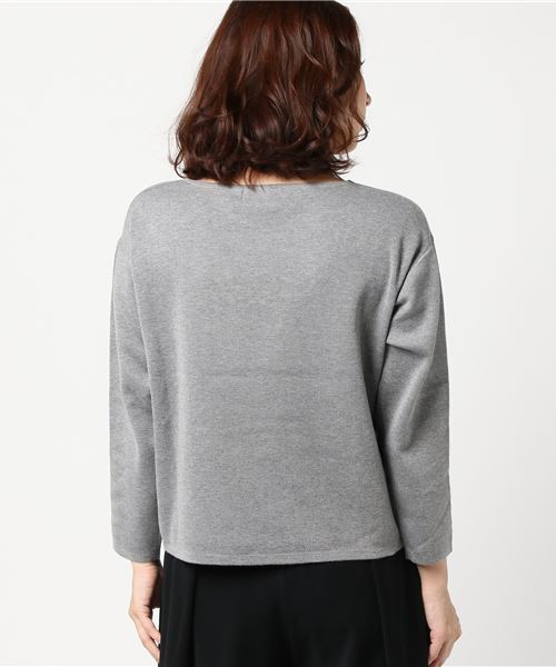 rps（アールピーエス）の「ハーフミラノＶネックニットプルオーバー（ニット/セーター・レディース・チャコールグレー/杢グレー/グレイッシュベージュ/ダークグリーン/ブラック/マスタード/ピンク・M）」の17枚目の写真