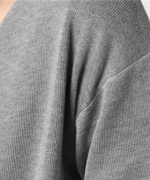 rps（アールピーエス）の「ハーフミラノＶネックニットプルオーバー（ニット/セーター・レディース・チャコールグレー/杢グレー/グレイッシュベージュ/ダークグリーン/ブラック/マスタード/ピンク・M）」の13枚目の写真