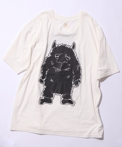 i（アイ）の「【i】かいじゅうPTT（Tシャツ/カットソー・レディース・ホワイト/オフホワイト/ブラック・ﾌﾘ-）」の7枚目の写真