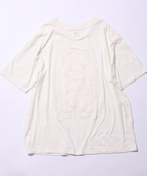 i（アイ）の「【i】かいじゅうPTT（Tシャツ/カットソー・レディース・ホワイト/オフホワイト/ブラック・ﾌﾘ-）」の8枚目の写真