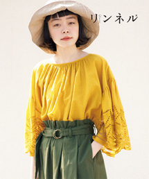 coen | 【『リンネル』6月号掲載・Market】スカラップレーススリーブブラウス(シャツ/ブラウス)