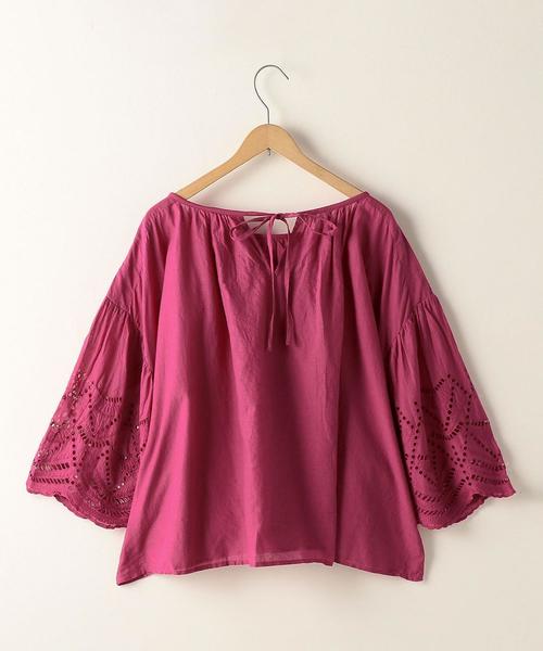 coen(コーエン)の「【『リンネル』6月号掲載・Market】スカラップレーススリーブブラウス(シャツ/ブラウス・レディース・ライトブルー/マスタード/ピンク/ブラック・FREE)」の8枚目の写真