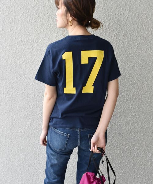 SHIPS（シップス）の「カレッジプリントTee◇（Tシャツ/カットソー・レディース・ホワイト/ライトホワイト/ネイビー・ONE SIZE）」の8枚目の写真