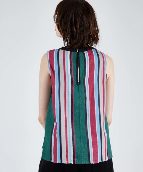 UNITED TOKYO（ユナイテッドトウキョウ）の「マルチストライプトップス（Tシャツ/カットソー・レディース・ピンク/マスタード・1）」の5枚目の写真