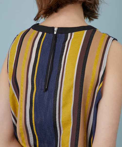 UNITED TOKYO（ユナイテッドトウキョウ）の「マルチストライプトップス（Tシャツ/カットソー・レディース・ピンク/マスタード・1）」の11枚目の写真