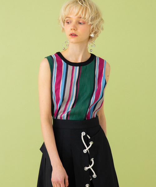 UNITED TOKYO（ユナイテッドトウキョウ）の「マルチストライプトップス（Tシャツ/カットソー・レディース・ピンク/マスタード・1）」の20枚目の写真