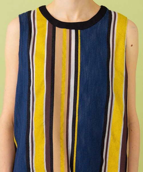 UNITED TOKYO（ユナイテッドトウキョウ）の「マルチストライプトップス（Tシャツ/カットソー・レディース・ピンク/マスタード・1）」の17枚目の写真