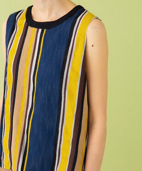 UNITED TOKYO（ユナイテッドトウキョウ）の「マルチストライプトップス（Tシャツ/カットソー・レディース・ピンク/マスタード・1）」の16枚目の写真