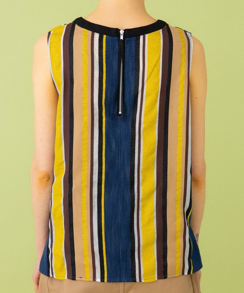 UNITED TOKYO（ユナイテッドトウキョウ）の「マルチストライプトップス（Tシャツ/カットソー・レディース・ピンク/マスタード・1）」の15枚目の写真