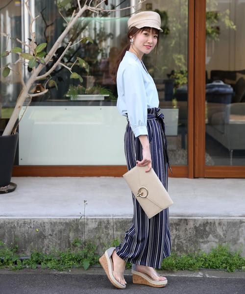 Girly Doll（ガーリードール）の「ブラウス　Vネックプルオーバー（シャツ/ブラウス・レディース・ライトブルー/ブラック/ベージュ/オフホワイト・M/L）」の19枚目の写真