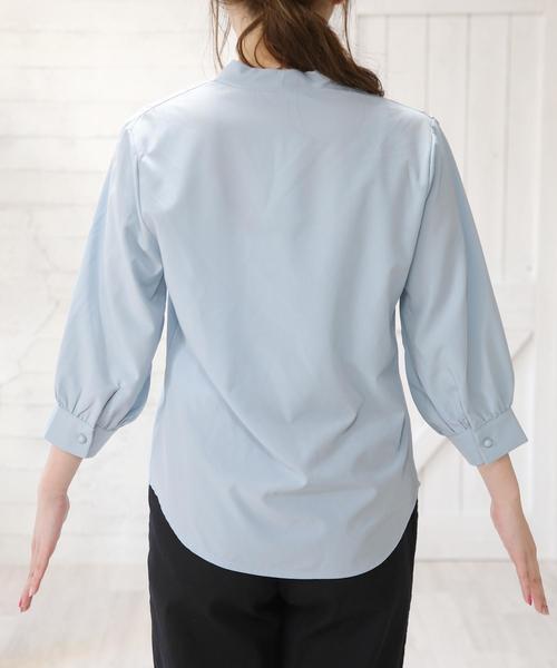 Girly Doll（ガーリードール）の「ブラウス　Vネックプルオーバー（シャツ/ブラウス・レディース・ライトブルー/ブラック/ベージュ/オフホワイト・M/L）」の7枚目の写真