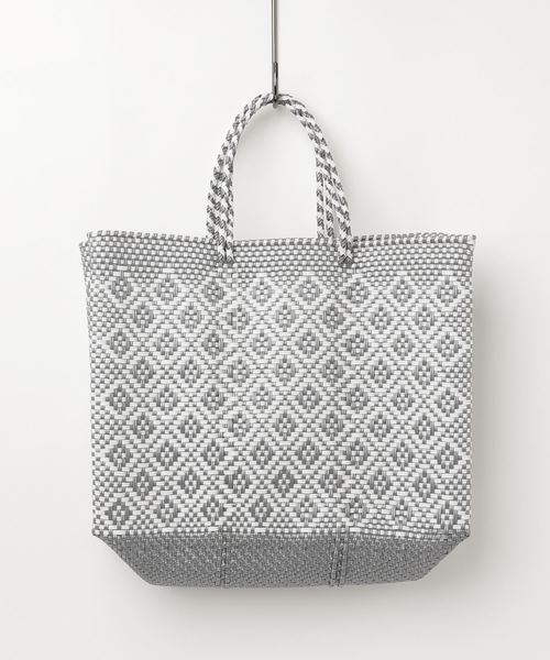 Letra（レトラ）の「「Letra / レトラ」メルカドバッグ“BASIC SERIES”L rombo-L（かごバッグ・レディース・ブラック×ホワイト/ブラック×ゴールド/シルバー系その他/ゴールド/ホワイト×ネイビー/ホワイト×レッド/ブラック/レッド/ボルドー/シルバー/ホワイト/ネイビー/ゴールド系その他・FREE）」の11枚目の写真