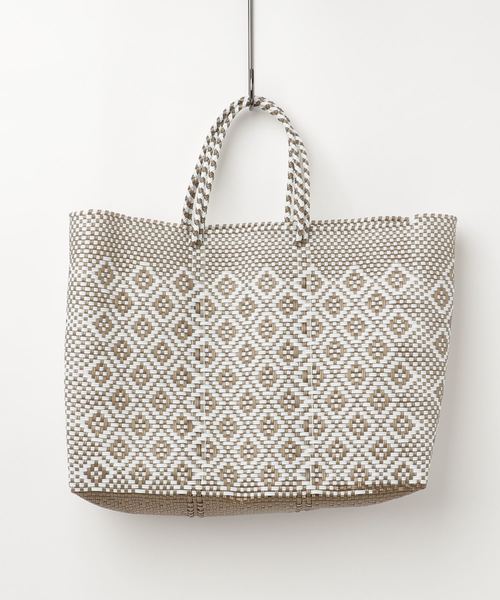 Letra（レトラ）の「「Letra / レトラ」メルカドバッグ“BASIC SERIES”L rombo-L（かごバッグ・レディース・ブラック×ホワイト/ブラック×ゴールド/シルバー系その他/ゴールド/ホワイト×ネイビー/ホワイト×レッド/ブラック/レッド/ボルドー/シルバー/ホワイト/ネイビー/ゴールド系その他・FREE）」の13枚目の写真