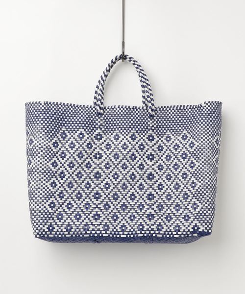 Letra（レトラ）の「「Letra / レトラ」メルカドバッグ“BASIC SERIES”L rombo-L（かごバッグ・レディース・ブラック×ホワイト/ブラック×ゴールド/シルバー系その他/ゴールド/ホワイト×ネイビー/ホワイト×レッド/ブラック/レッド/ボルドー/シルバー/ホワイト/ネイビー/ゴールド系その他・FREE）」の3枚目の写真