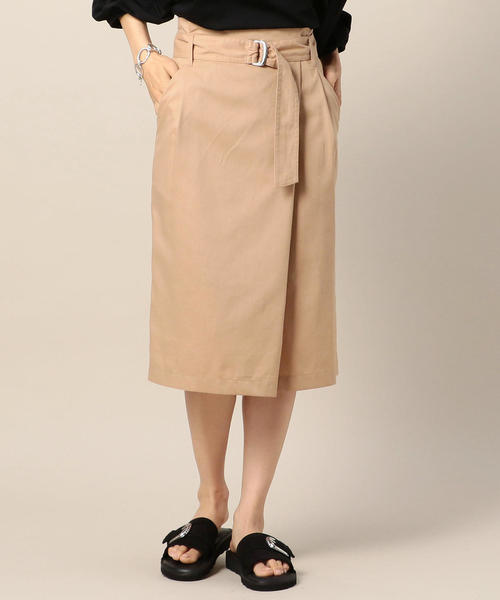 BEAUTY&YOUTH UNITED ARROWS(ビューティーアンドユースユナイテッドアローズ)の「BY ラップベルトタイトスカート2 -手洗い可能- о(スカート・レディース・ベージュ/ネイビー/オリーブ・SMALL/MEDIUM)」の1枚目の写真