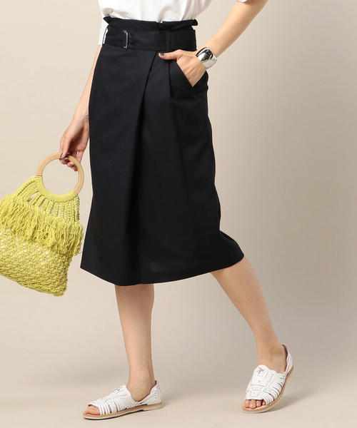 BEAUTY&YOUTH UNITED ARROWS(ビューティーアンドユースユナイテッドアローズ)の「BY ラップベルトタイトスカート2 -手洗い可能- о(スカート・レディース・ベージュ/ネイビー/オリーブ・SMALL/MEDIUM)」の3枚目の写真