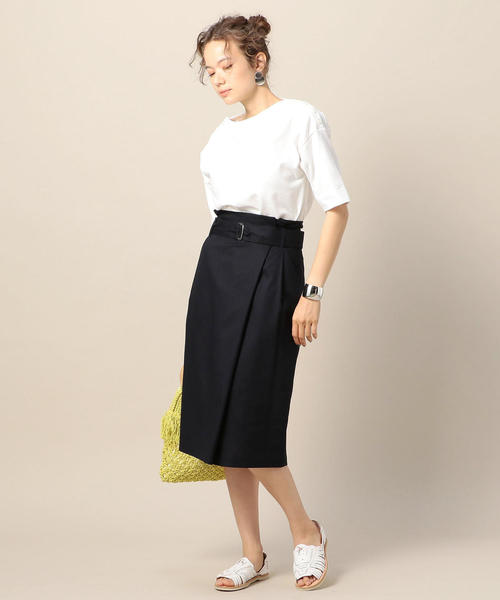 BEAUTY&YOUTH UNITED ARROWS(ビューティーアンドユースユナイテッドアローズ)の「BY ラップベルトタイトスカート2 -手洗い可能- о(スカート・レディース・ベージュ/ネイビー/オリーブ・SMALL/MEDIUM)」の11枚目の写真