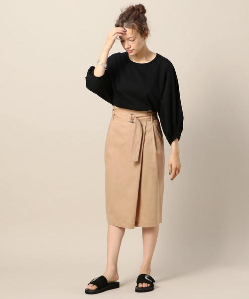 BEAUTY&YOUTH UNITED ARROWS(ビューティーアンドユースユナイテッドアローズ)の「BY ラップベルトタイトスカート2 -手洗い可能- о(スカート・レディース・ベージュ/ネイビー/オリーブ・SMALL/MEDIUM)」の7枚目の写真