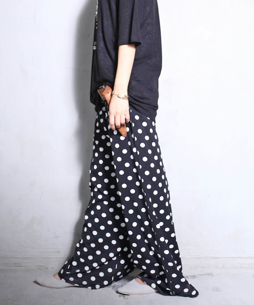 antiqua（アンティカ）の「ドットワイドパンツ（その他パンツ・レディース・ブラック・FREE）」の5枚目の写真