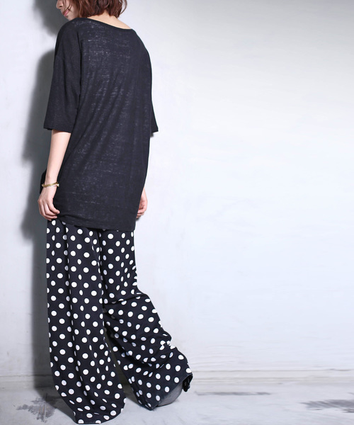 antiqua（アンティカ）の「ドットワイドパンツ（その他パンツ・レディース・ブラック・FREE）」の7枚目の写真