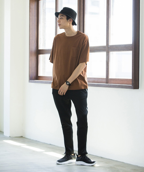 WEGO（ウィゴー）の「WEGO/カラービッグシルエットポケットTシャツ（Tシャツ/カットソー・メンズ・ダークグリーン/ホワイト/ブラウン/ブラック/ネイビー/ワイン・LARGE/SMALL/MEDIUM）」の14枚目の写真