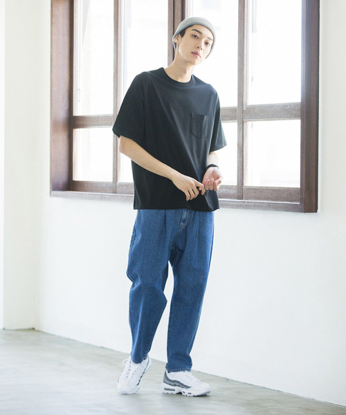 WEGO（ウィゴー）の「WEGO/カラービッグシルエットポケットTシャツ（Tシャツ/カットソー・メンズ・ダークグリーン/ホワイト/ブラウン/ブラック/ネイビー/ワイン・LARGE/SMALL/MEDIUM）」の20枚目の写真