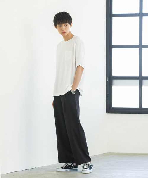 WEGO（ウィゴー）の「WEGO/カラービッグシルエットポケットTシャツ（Tシャツ/カットソー・メンズ・ダークグリーン/ホワイト/ブラウン/ブラック/ネイビー/ワイン・LARGE/SMALL/MEDIUM）」の21枚目の写真