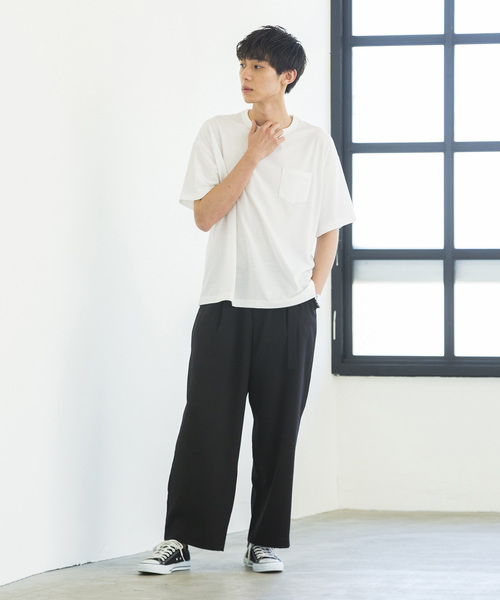 WEGO（ウィゴー）の「WEGO/カラービッグシルエットポケットTシャツ（Tシャツ/カットソー・メンズ・ダークグリーン/ホワイト/ブラウン/ブラック/ネイビー/ワイン・LARGE/SMALL/MEDIUM）」の22枚目の写真