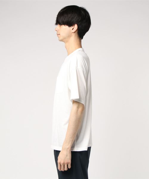 WEGO（ウィゴー）の「WEGO/カラービッグシルエットポケットTシャツ（Tシャツ/カットソー・メンズ・ダークグリーン/ホワイト/ブラウン/ブラック/ネイビー/ワイン・LARGE/SMALL/MEDIUM）」の7枚目の写真