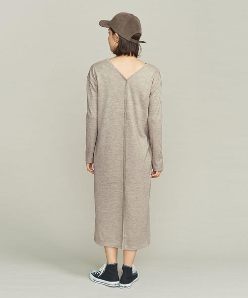 BEAUTY&YOUTH UNITED ARROWS（ビューティーアンドユースユナイテッドアローズ）の「BY バックボタン2WAYワンピース о（ワンピース・レディース・ブラック/ベージュ/ダークブラウン/ブラウン・FREE）」の8枚目の写真