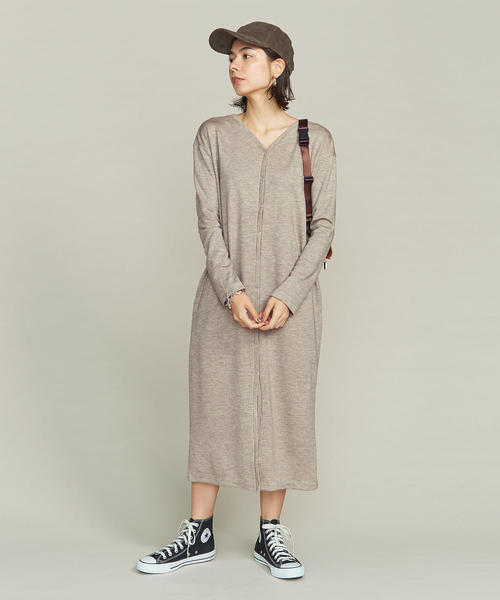 BEAUTY&YOUTH UNITED ARROWS（ビューティーアンドユースユナイテッドアローズ）の「BY バックボタン2WAYワンピース о（ワンピース・レディース・ブラック/ベージュ/ダークブラウン/ブラウン・FREE）」の13枚目の写真