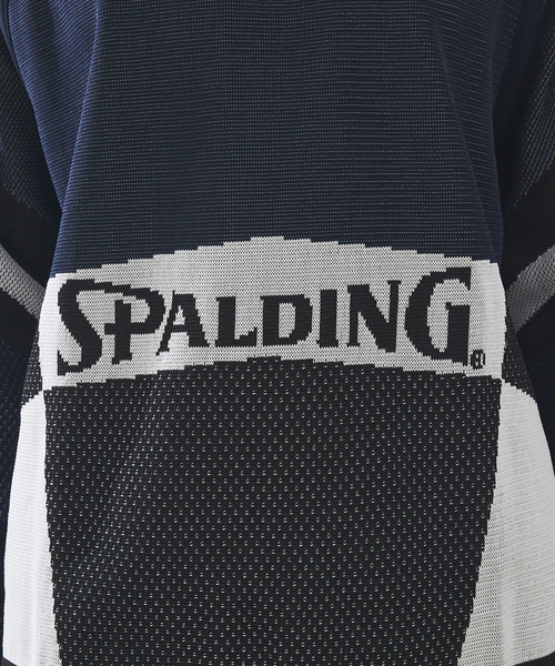5351 POUR LES HOMMES（ゴーサンゴーイチプールオム）の「【SPALDING×5351】ジャカードクルーネックニットプルオーバー（ニット/セーター・メンズ・ブラック/ブルー・46/48）」の8枚目の写真