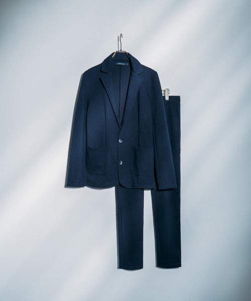 Ressaca(レサーカ)の「T/Cダンボールカルゼ テーラードジャケット+テーパードパンツ セットアップ(セットアップ・メンズ・ブラック/ネイビー/グレー/チャコール・M/L)」の4枚目の写真