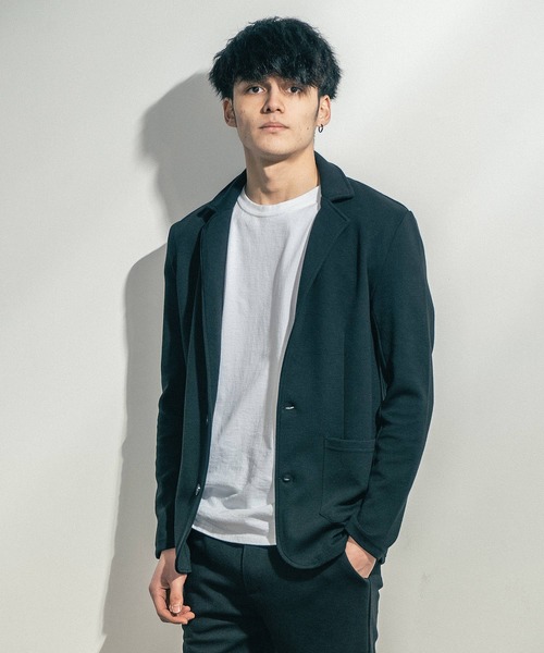 Ressaca(レサーカ)の「T/Cダンボールカルゼ テーラードジャケット+テーパードパンツ セットアップ(セットアップ・メンズ・ブラック/ネイビー/グレー/チャコール・M/L)」の10枚目の写真