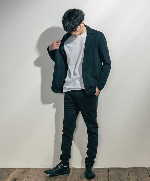 Ressaca(レサーカ)の「T/Cダンボールカルゼ テーラードジャケット+テーパードパンツ セットアップ(セットアップ・メンズ・ブラック/ネイビー/グレー/チャコール・M/L)」の9枚目の写真