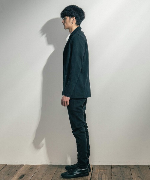 Ressaca(レサーカ)の「T/Cダンボールカルゼ テーラードジャケット+テーパードパンツ セットアップ(セットアップ・メンズ・ブラック/ネイビー/グレー/チャコール・M/L)」の6枚目の写真