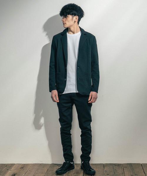 Ressaca(レサーカ)の「T/Cダンボールカルゼ テーラードジャケット+テーパードパンツ セットアップ(セットアップ・メンズ・ブラック/ネイビー/グレー/チャコール・M/L)」の7枚目の写真