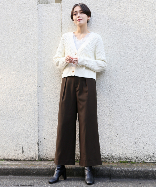 LOWRYS FARM（ローリーズファーム）の「キモウワイドパンツ／Ｂ　820344（その他パンツ・レディース・ブラウン/グレー/アイボリー/ブラウン系その他・MEDIUM/LARGE）」の7枚目の写真