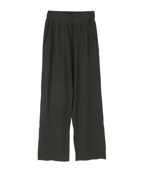 titivate（ティティベイト）の「ワッフルスリットイージーパンツ（その他パンツ・レディース・ブラック/ブルー/モカ/オートミール/杢グレー・S/M/L）」の2枚目の写真