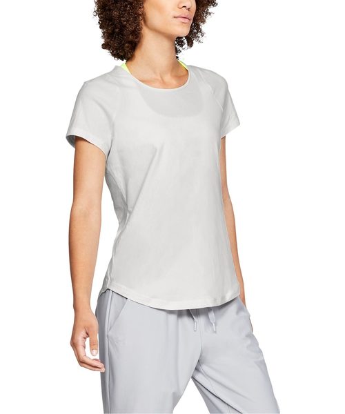 UNDER ARMOUR（アンダーアーマー）の「ウーマンズトレーニングTシャツ / バニッシュショートスリーブ（Tシャツ/カットソー・レディース・ピンク/オフホワイト・SM/LG/MD/XL）」の2枚目の写真