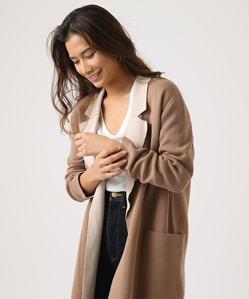 COCOON KNIT COAT コクーンニットスプリングコート COCOON KNIT COAT コクーンニットスプリングコート