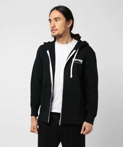 THRASHER(スラッシャー)の「MAG FRENCH TERRY ZIP PARKA/ジップアップパーカー ユニセックス(パーカー・メンズ・ブラック/ヘザーグレー・SMALL/MEDIUM/LARGE/X-LARGE)」の1枚目の写真
