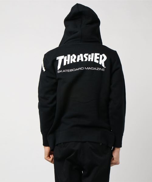 THRASHER(スラッシャー)の「MAG FRENCH TERRY ZIP PARKA/ジップアップパーカー ユニセックス(パーカー・メンズ・ブラック/ヘザーグレー・SMALL/MEDIUM/LARGE/X-LARGE)」の3枚目の写真