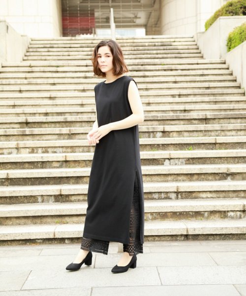 niko and...(ニコアンド)の「USAコットンノースリスリットワンピース(ワンピース・レディース・パープル/オレンジ/マスタード/ブラック/オフホワイト・MEDIUM/LARGE)」の13枚目の写真