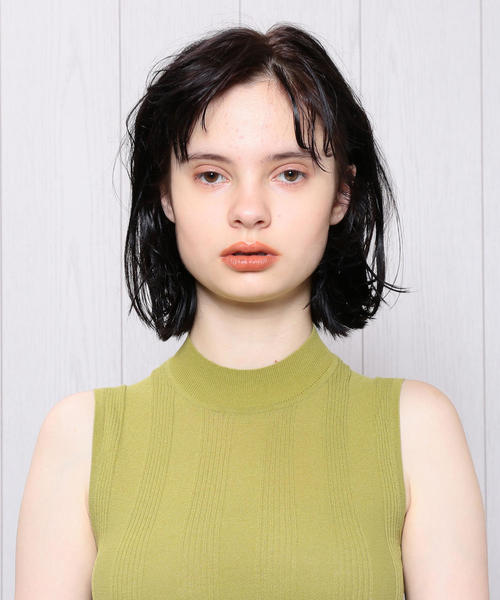 H　BEAUTY&YOUTH UNITED ARROWS（エイチビューティーアンドユースユナイテッドアローズ）の「＜H＞WIDE RIB HIGH NECK NO SLEEVE KNIT/ニット о（ニット/セーター・レディース・ブラック/オリーブ/ターコイズブルー・FREE）」の7枚目の写真