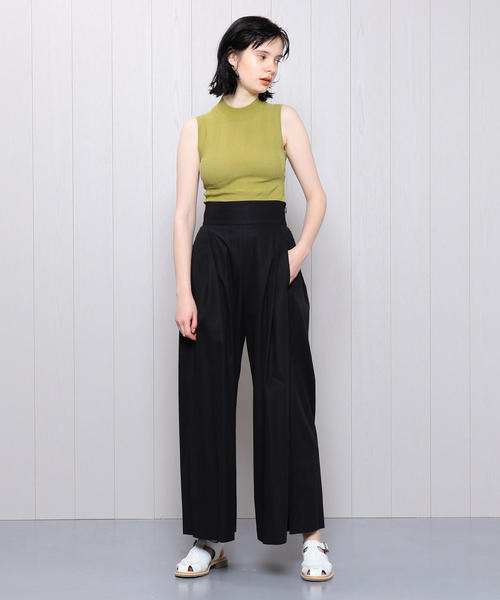 H　BEAUTY&YOUTH UNITED ARROWS（エイチビューティーアンドユースユナイテッドアローズ）の「＜H＞WIDE RIB HIGH NECK NO SLEEVE KNIT/ニット о（ニット/セーター・レディース・ブラック/オリーブ/ターコイズブルー・FREE）」の12枚目の写真